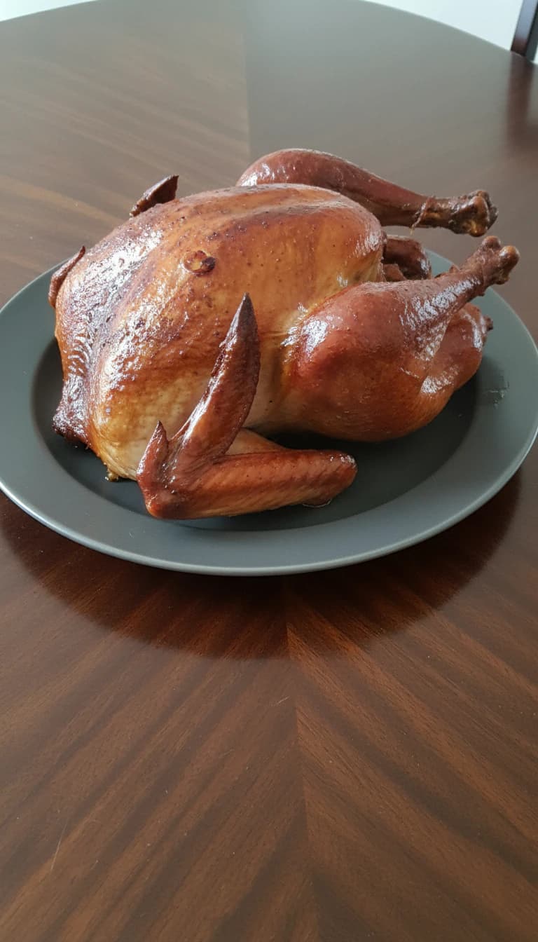 Peru Assado com Molho de Ervas e Purê de Batata-Doce