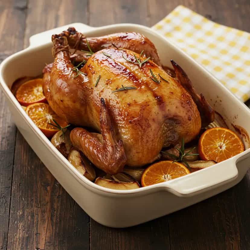 Foto deliciosa de Peru Assado com Molho de Laranja e Ervas pronta para servir - Carnes & Frango