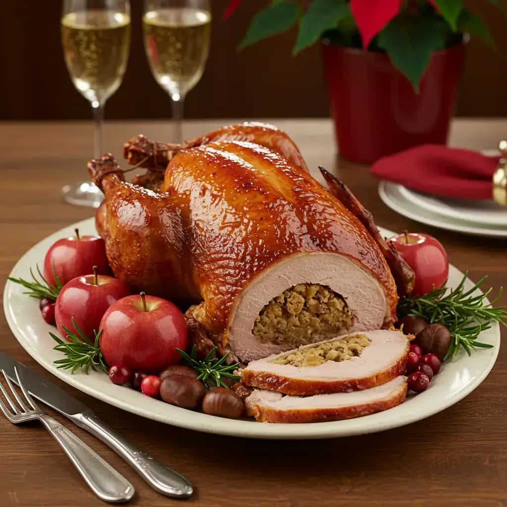 Peru de Natal Recheado com Farofa Festiva