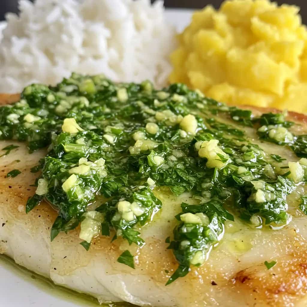 Pescada ao Molho Verde com Tomates