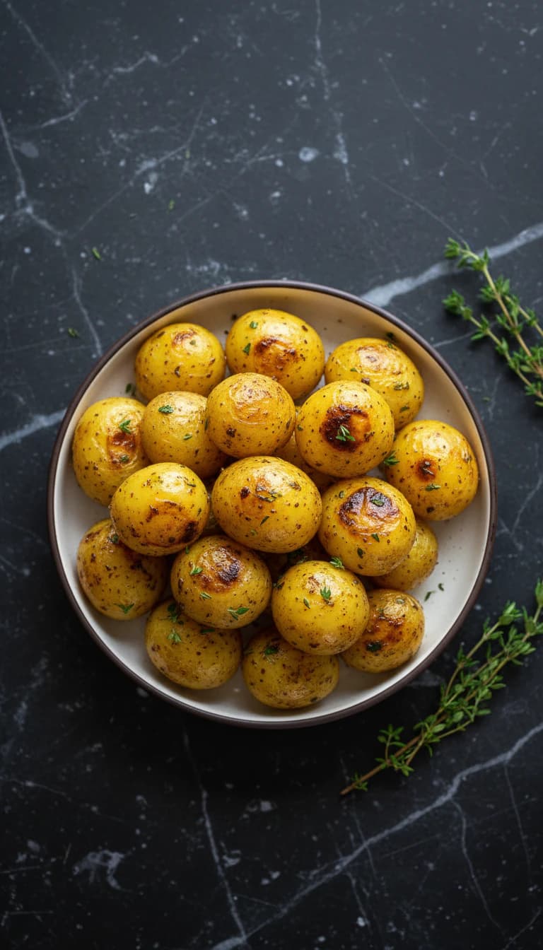 Petisco de Batatinha com Manjericão Seco