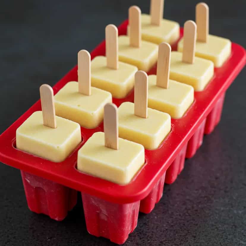 Foto deliciosa de Picolé Cremoso de Manga pronta para servir - Doces Gelados & Sorvetes