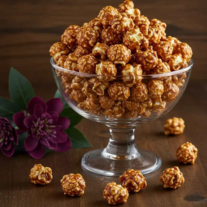 Foto deliciosa de Pipoca Caramelizada com Café: Uma Delícia Crocante pronta para servir - Outras Receitas