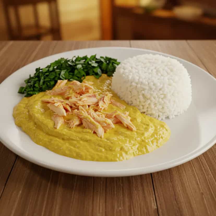 Foto deliciosa de Pirão de Peixe com Arroz Branco pronta para servir - Peixes & Frutos do Mar