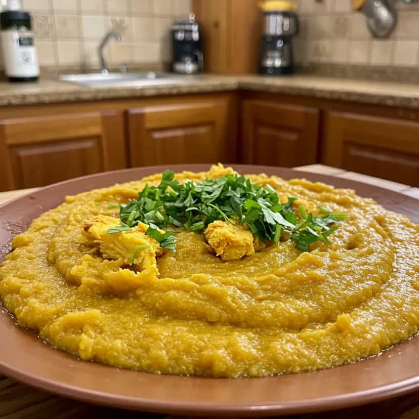 Foto deliciosa de Pirão de peixe pronta para servir - Pratos Brasileiros Icônicos