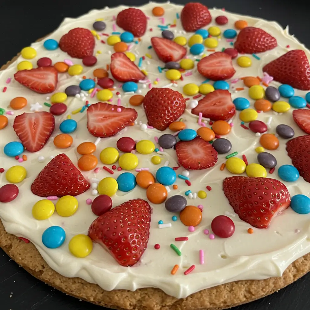 Pizza de Chocolate com Morangos