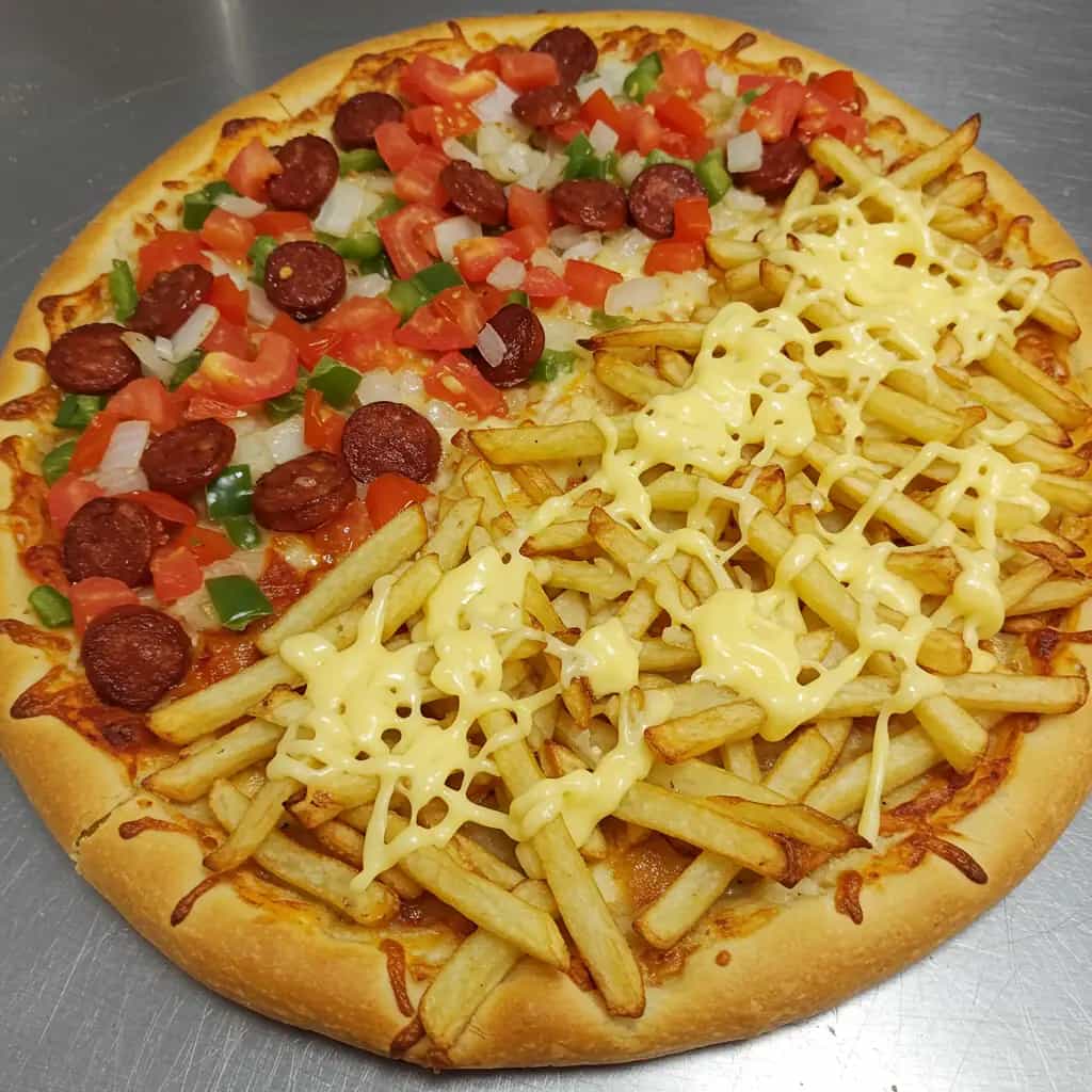 Pizza de Portuguesa com Batata Rústica