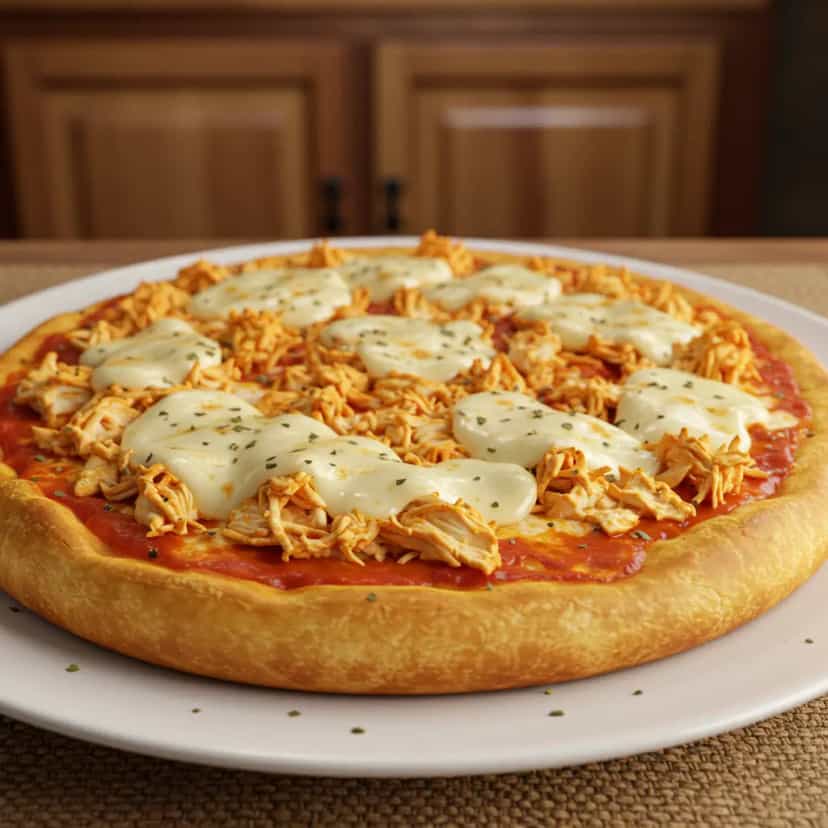 Foto deliciosa de Pizza fácil de frango pronta para servir - Outras Receitas