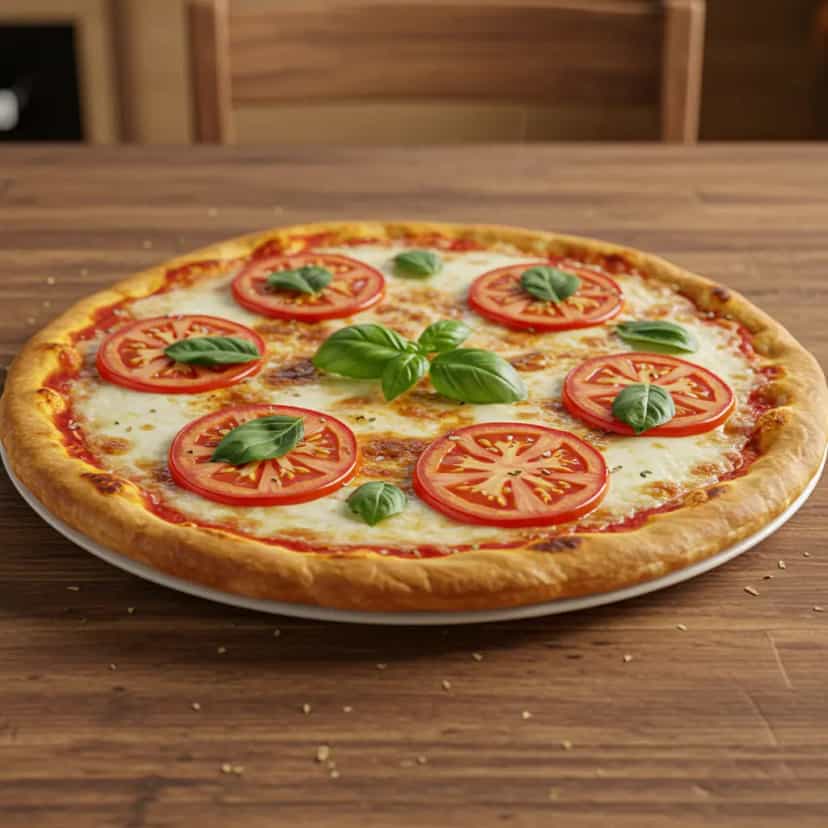 Foto deliciosa de Pizza Marguerita Caseira pronta para servir - Pizzas & Salgados