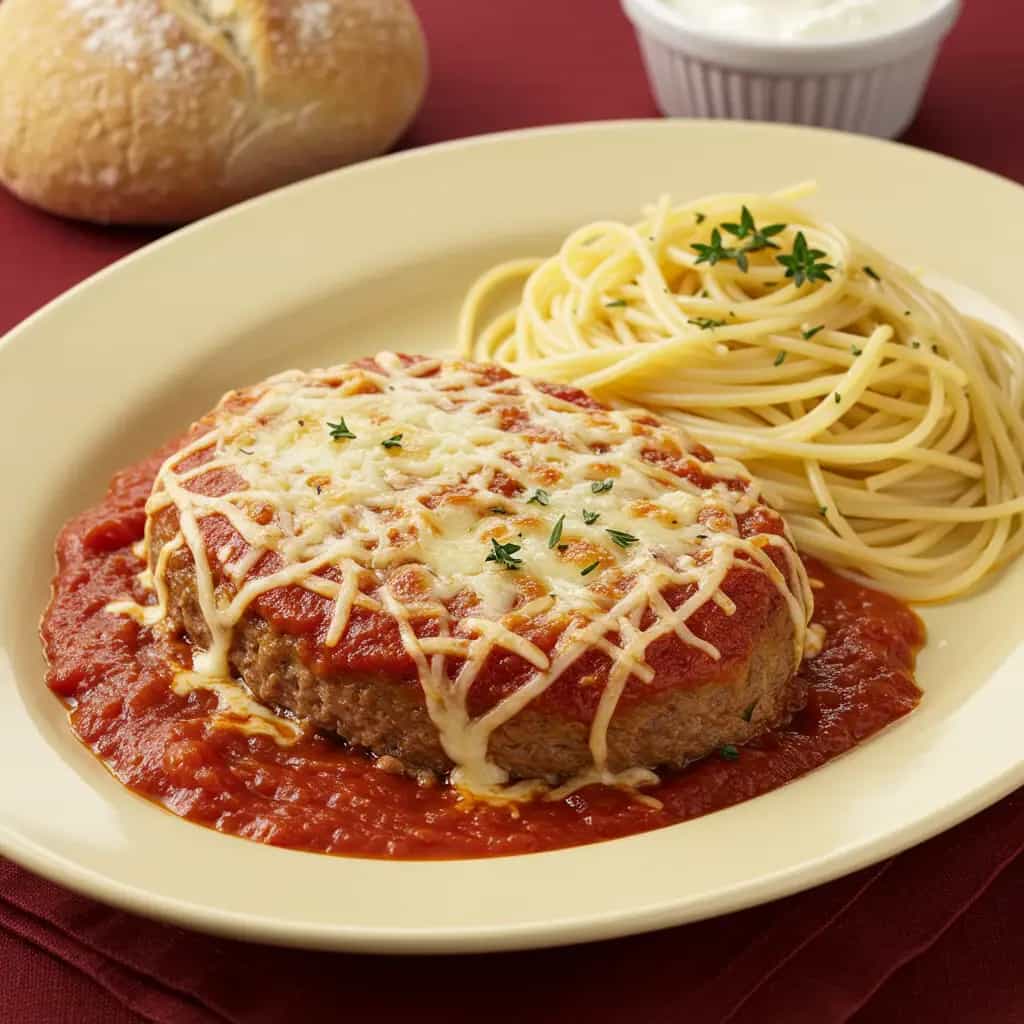 Polpetone de Carne com Mussarela Gratinado