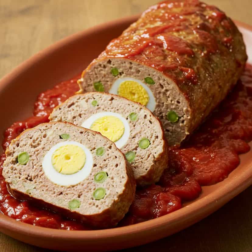 Foto deliciosa de Polpetone de Vitela à Siciliana pronta para servir - Carnes & Frango