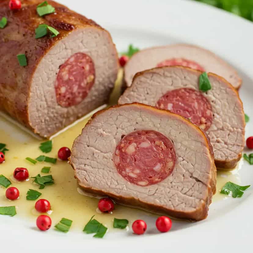 Posta branca recheada