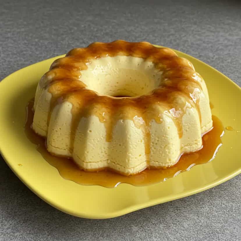 Foto deliciosa de Pudim Caramelizado de Banana Nanica pronta para servir - Pudins & Cremes