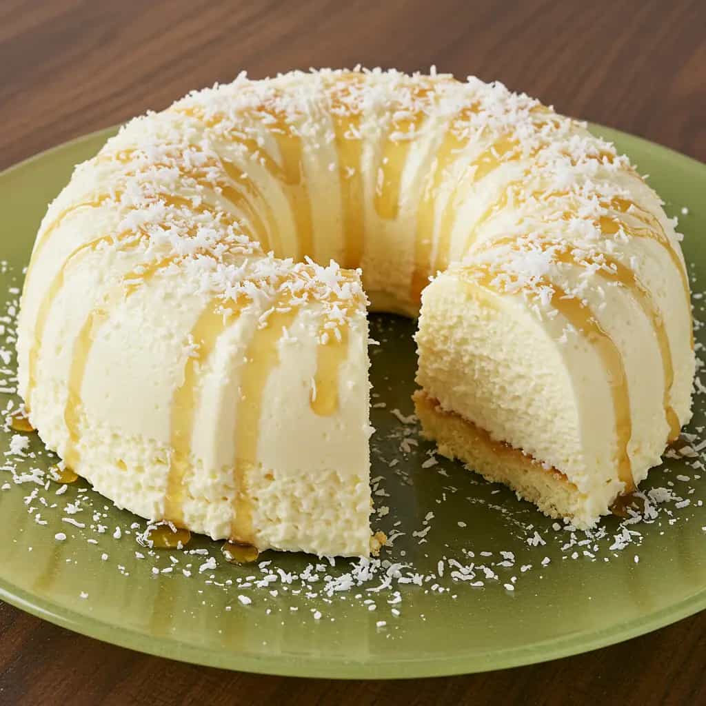 Pudim Cremoso de Coco com Maria-Mole