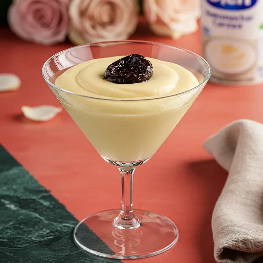 Pudim Cremoso de Leite Condensado com Ameixas