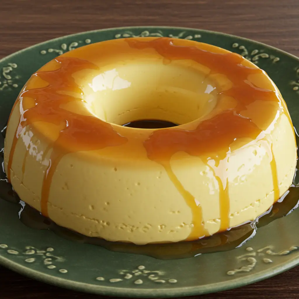 Pudim Cremoso de Pão com Leite em Pó