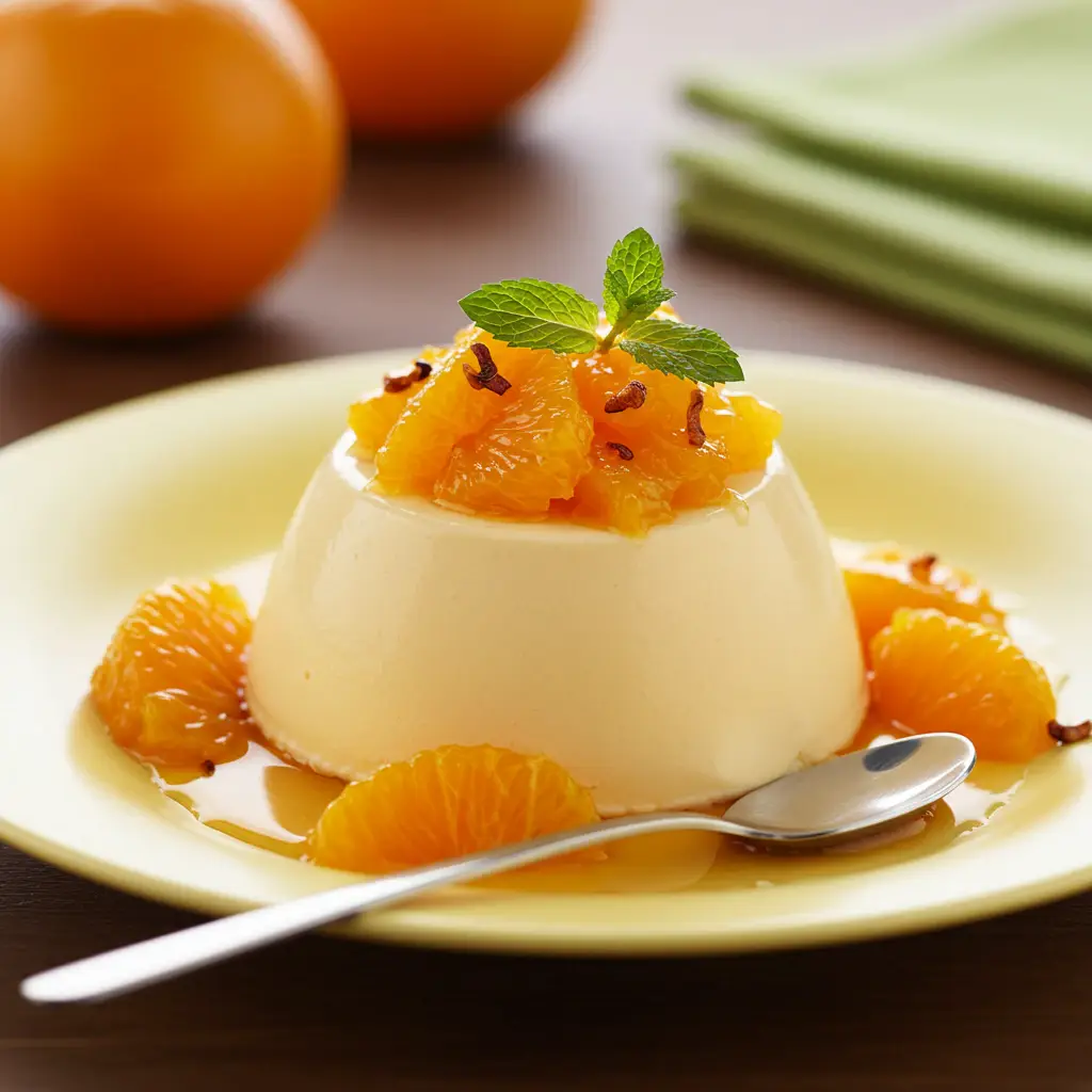 Pudim Cremoso de Tangerina com Calda