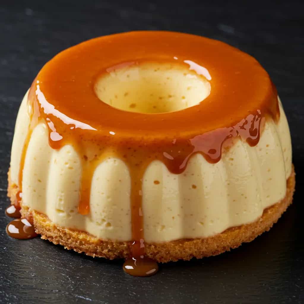 Pudim de leite condensado com furinhos