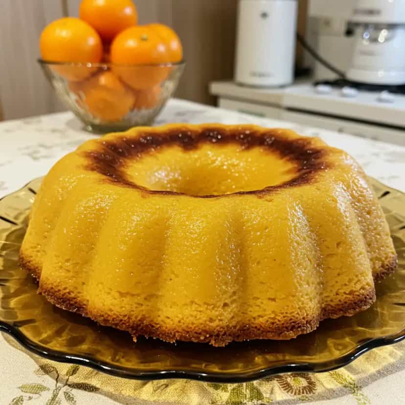 Foto deliciosa de Pudim de Leite Condensado com Pão pronta para servir - Pudins & Cremes