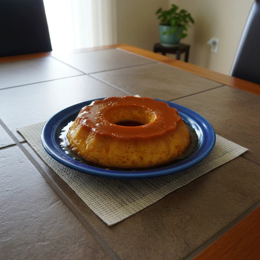 Pudim de Leite Condensado com Pão