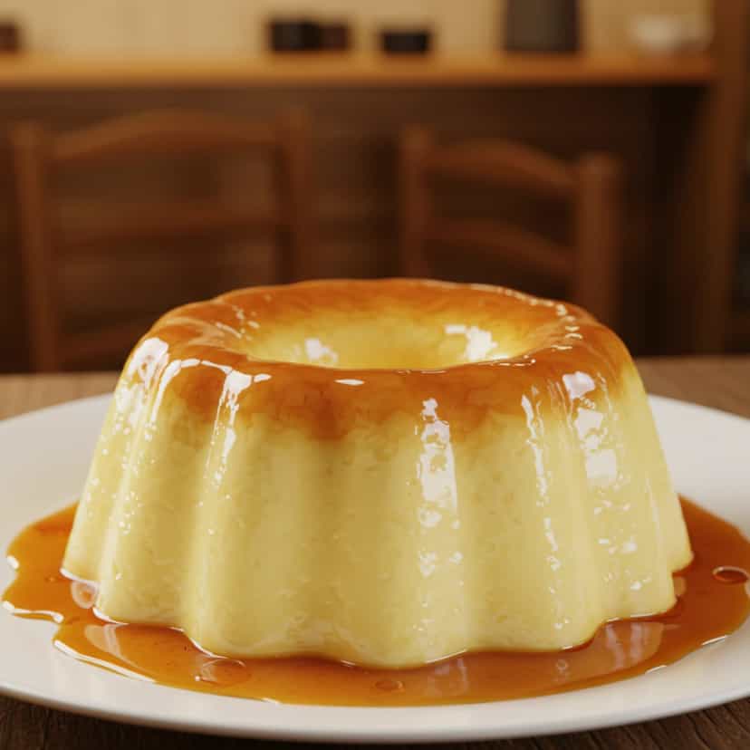 Foto deliciosa de Pudim de Leite Condensado Cremoso pronta para servir - Pudins & Cremes