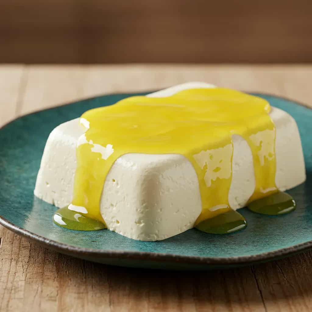 Pudim de Piña Colada com Calda de Abacaxi