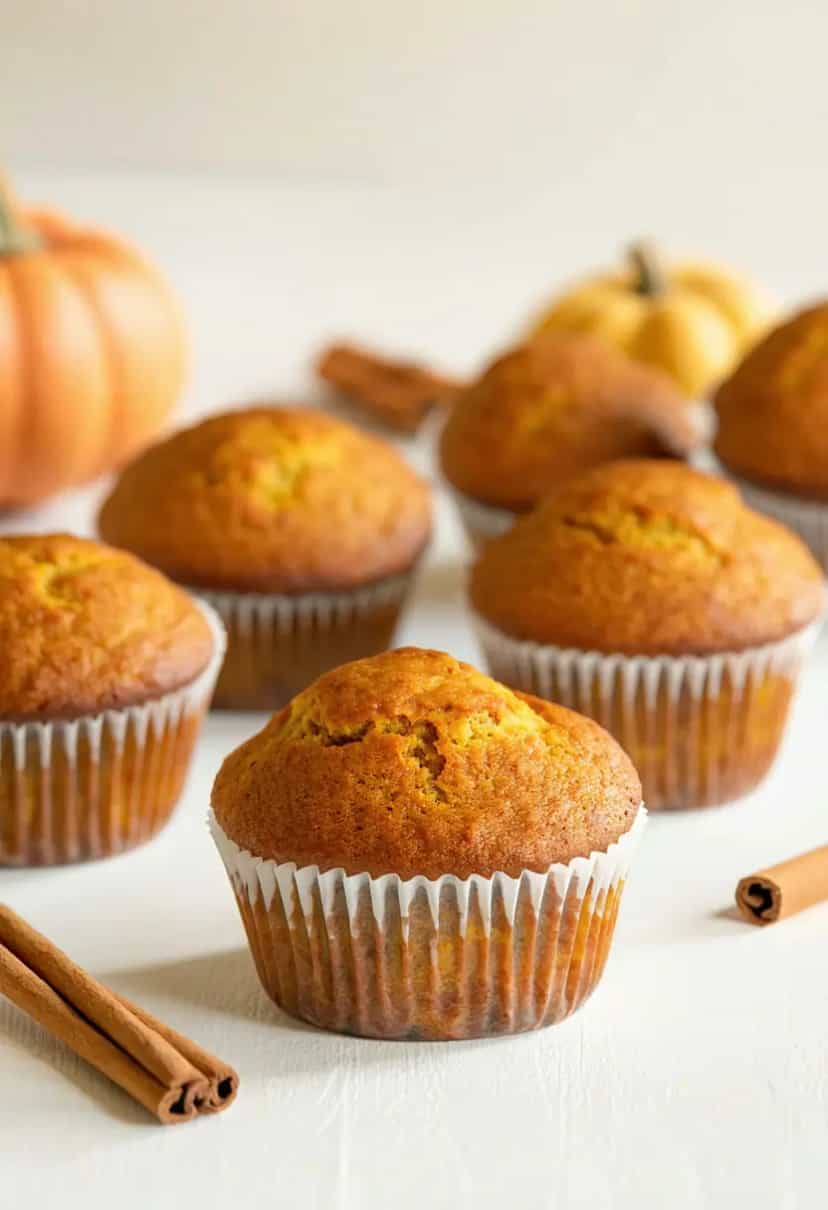 Foto deliciosa de Muffins de Abóbora pronta para servir - Lanches de Padaria