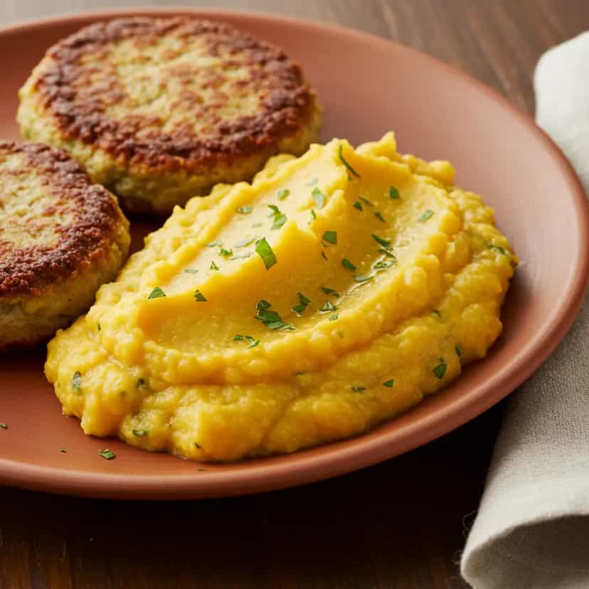 Foto deliciosa de Purê Cremoso de Batata-Doce com Salsinha pronta para servir - Almoço & Jantar