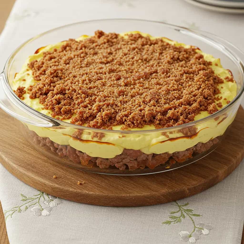 Purê de Batata Recheado com Carne Moída