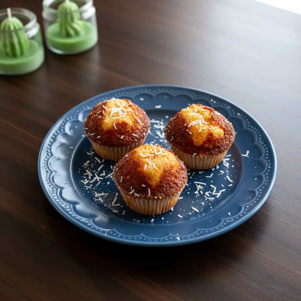 Queijadinhas de Coco e Meia-Cura