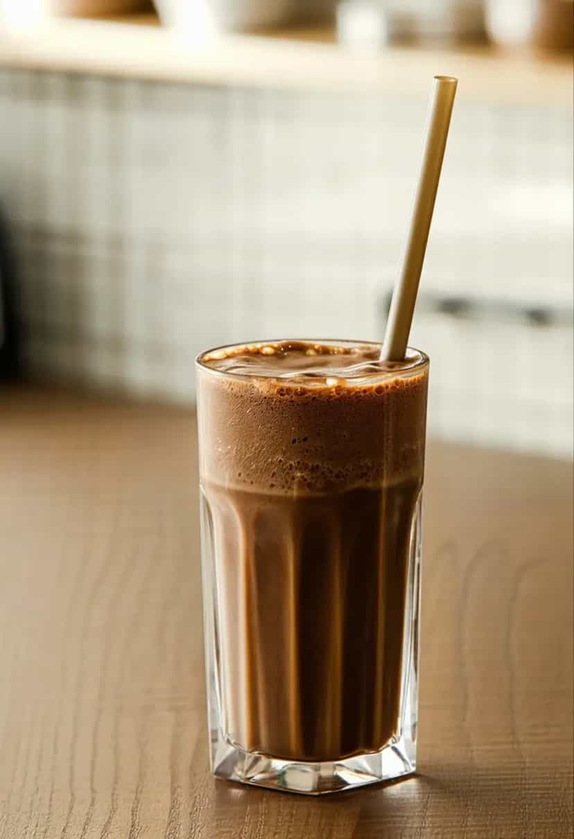Foto deliciosa de Frappé de Café Rápido pronta para servir - Milkshakes