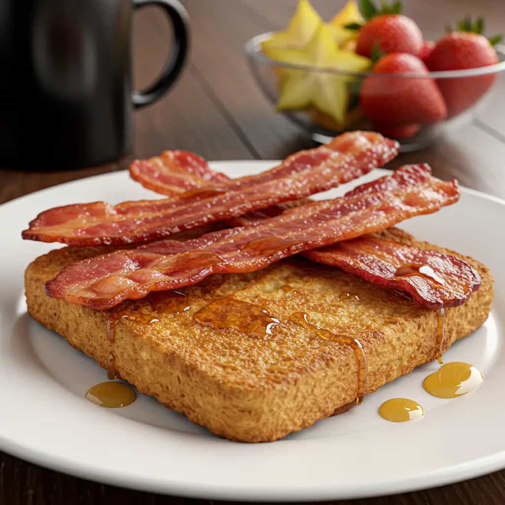 Rabanada com Bacon e Mel