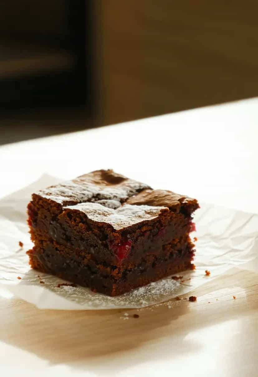 Foto deliciosa de Brownies de Framboesa pronta para servir - Brownies & Cookies