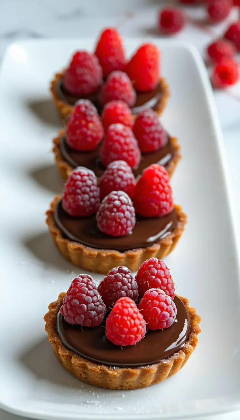Tartes de Chocolate com Framboesa
