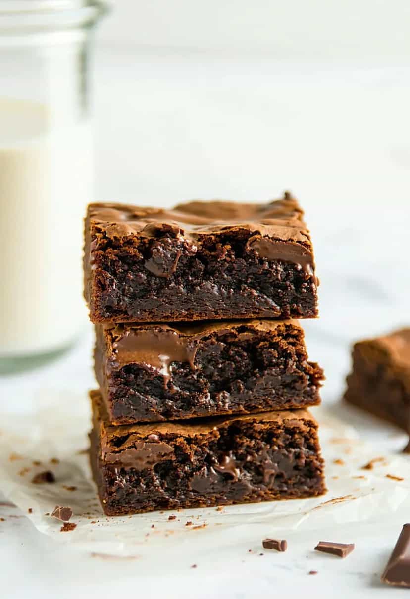 Foto deliciosa de Brownies de Fudge Ricos pronta para servir - Brownies & Cookies