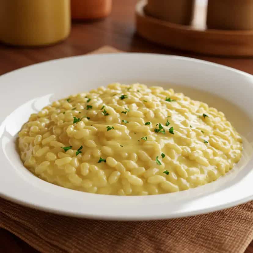 Foto deliciosa de Risoto com creme de leite pronta para servir - Almoço & Jantar