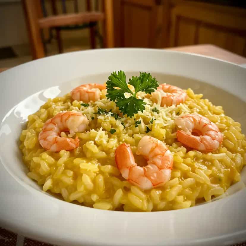 Foto deliciosa de Risoto de camarão fácil e rápida pronta para servir - Outras Receitas