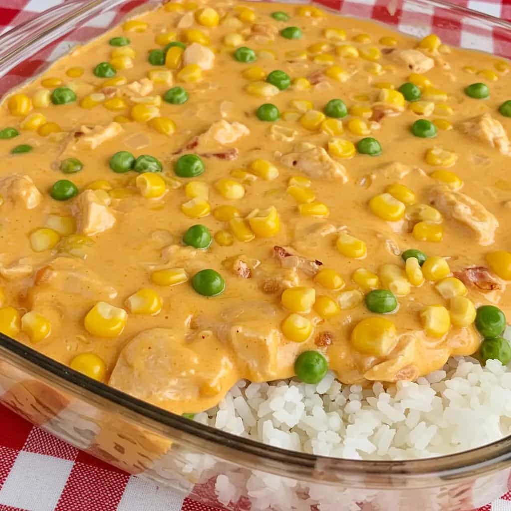 Risoto de Frango com Bacon ao Forno