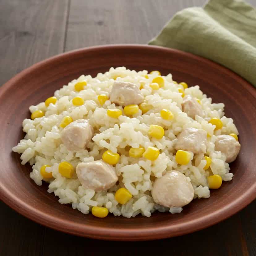 Foto deliciosa de Risoto de Frango Cremoso e Econômico pronta para servir - Carnes & Frango