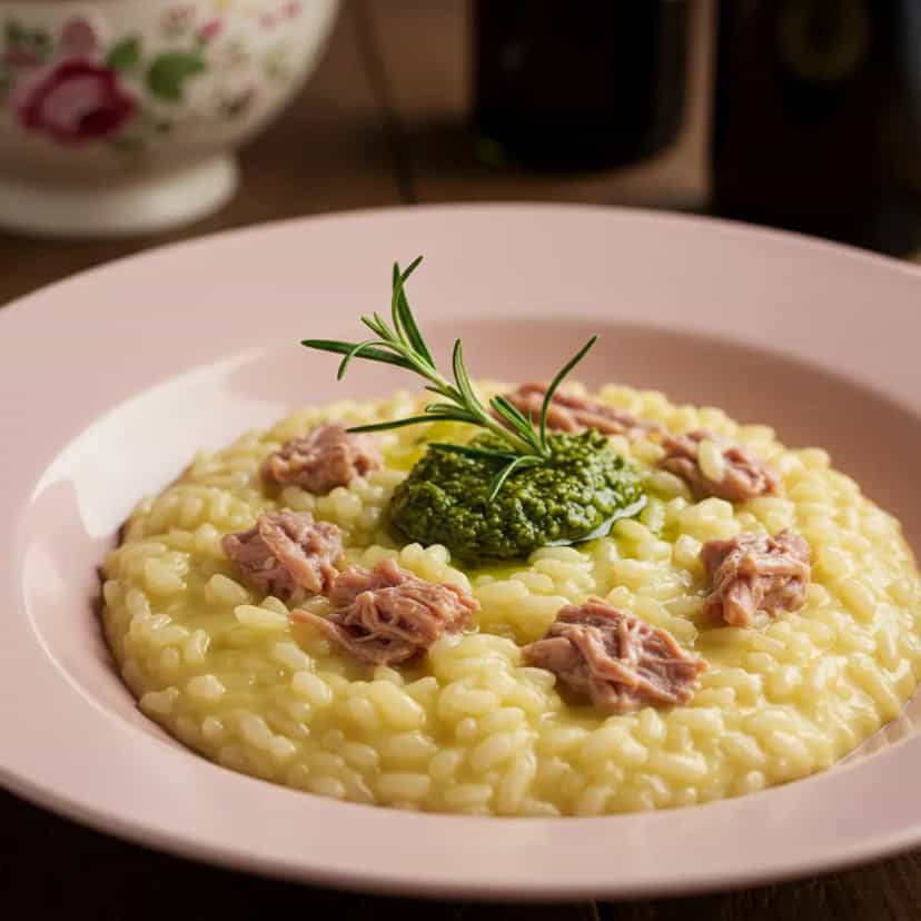 Foto deliciosa de Risoto de Pulled Pork pronta para servir - Carnes & Frango
