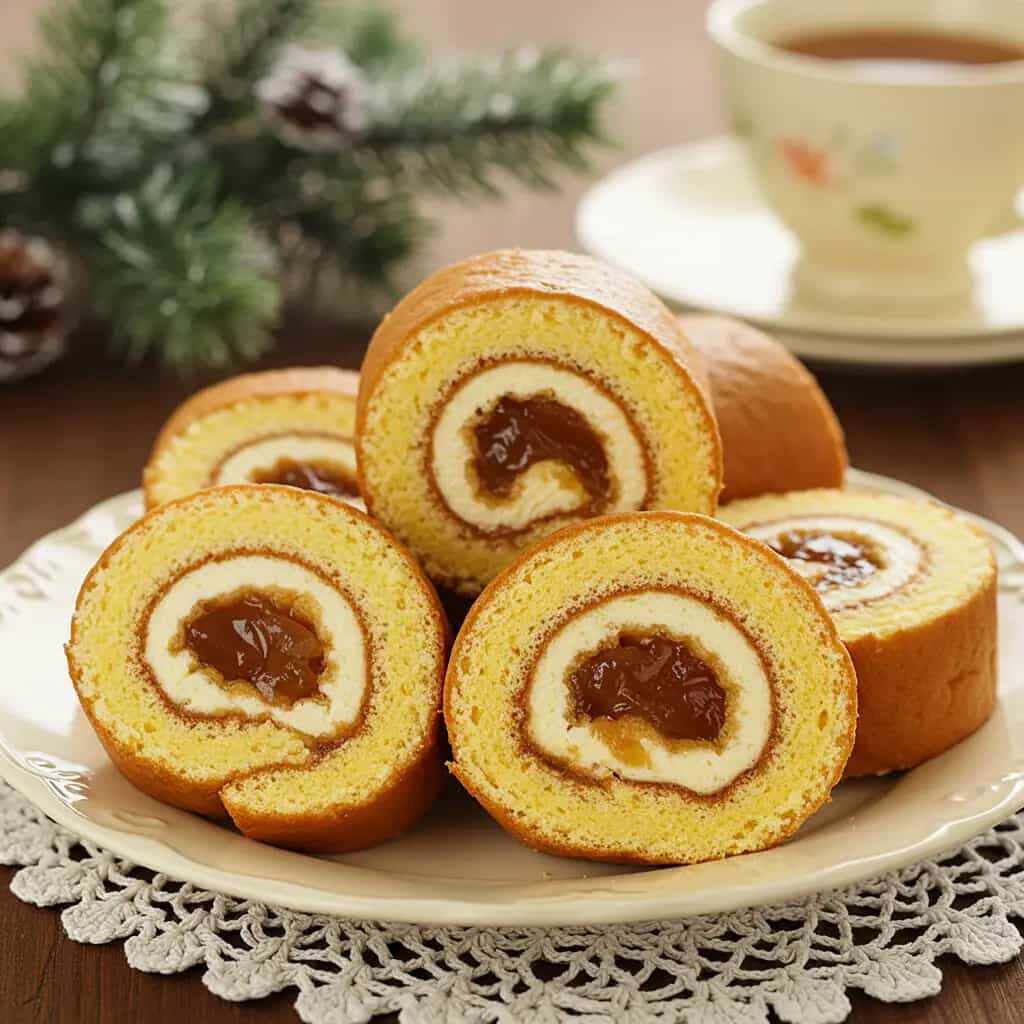 Rocambole de Baunilha