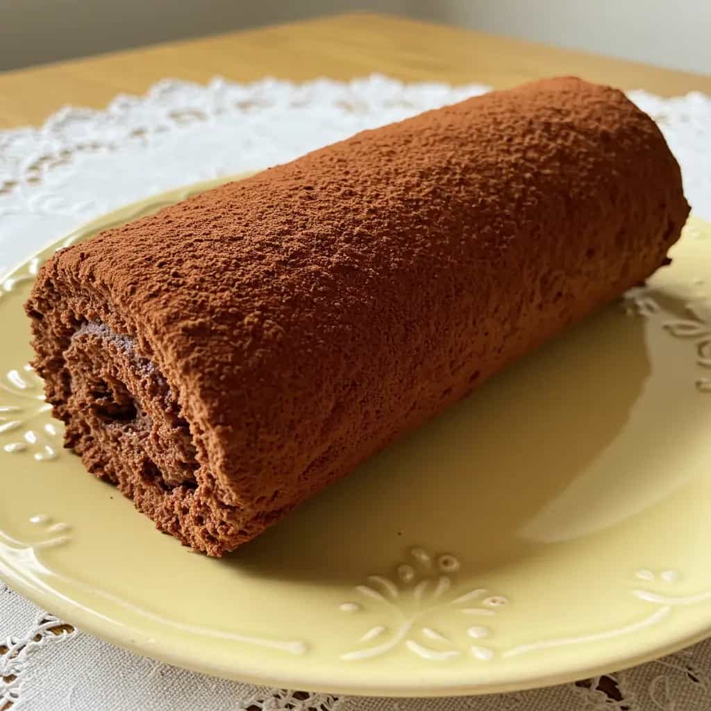 Rocambole de Chocolate Simples e Delicioso