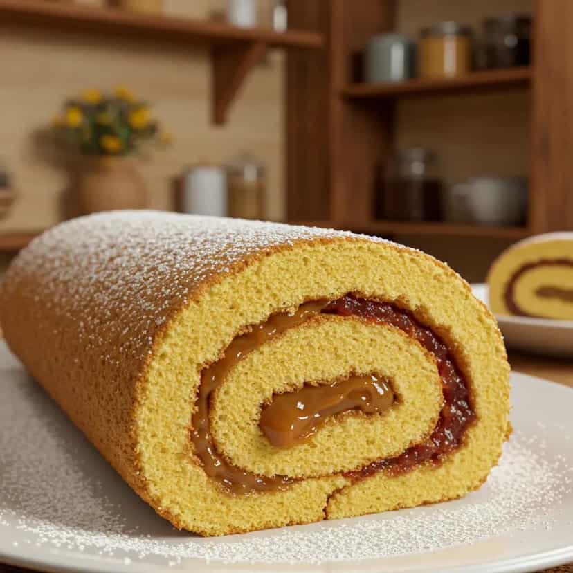 Foto deliciosa de Rocambole pronta para servir - Outras Receitas