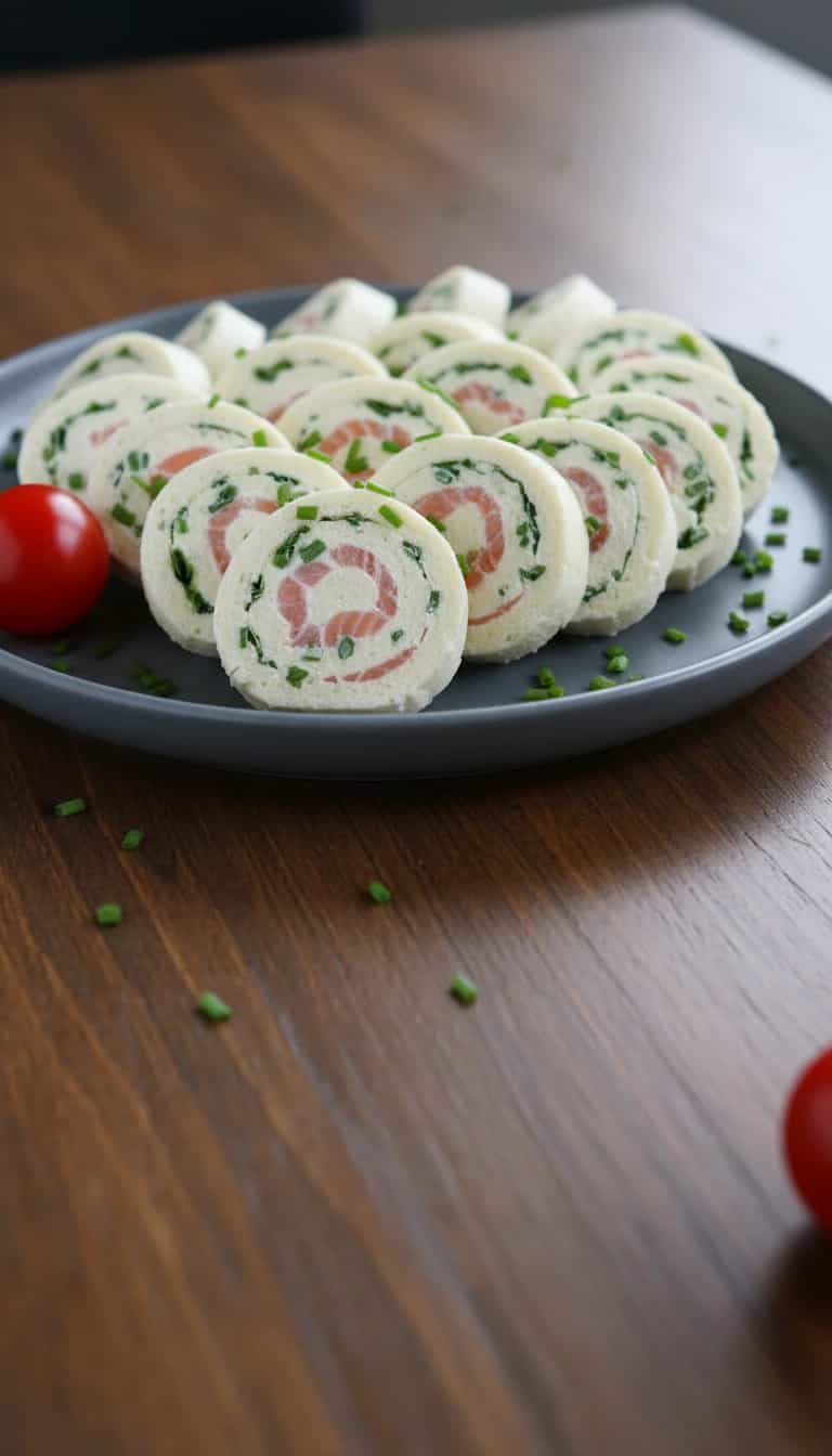 Rolinhos de Salmão Defumado com Requeijão