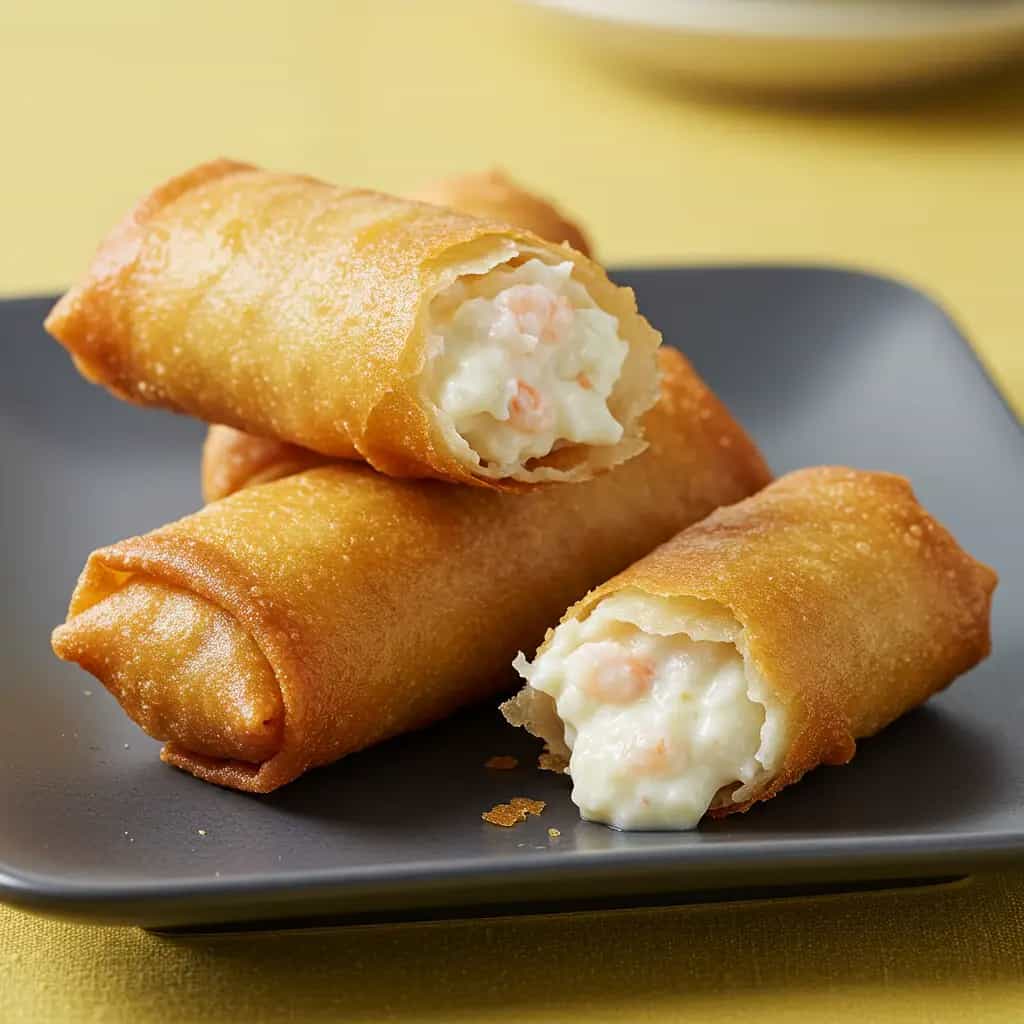 Rolinhos Primavera de Camarão com Cream Cheese