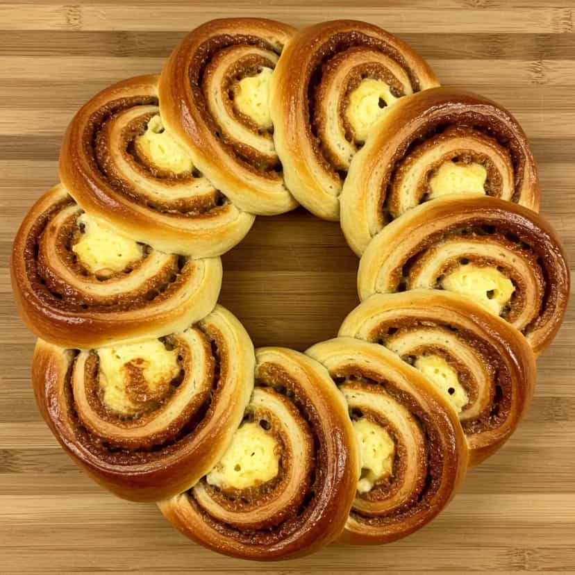 Foto deliciosa de Rosca de maçã pronta para servir - Lanches de Padaria