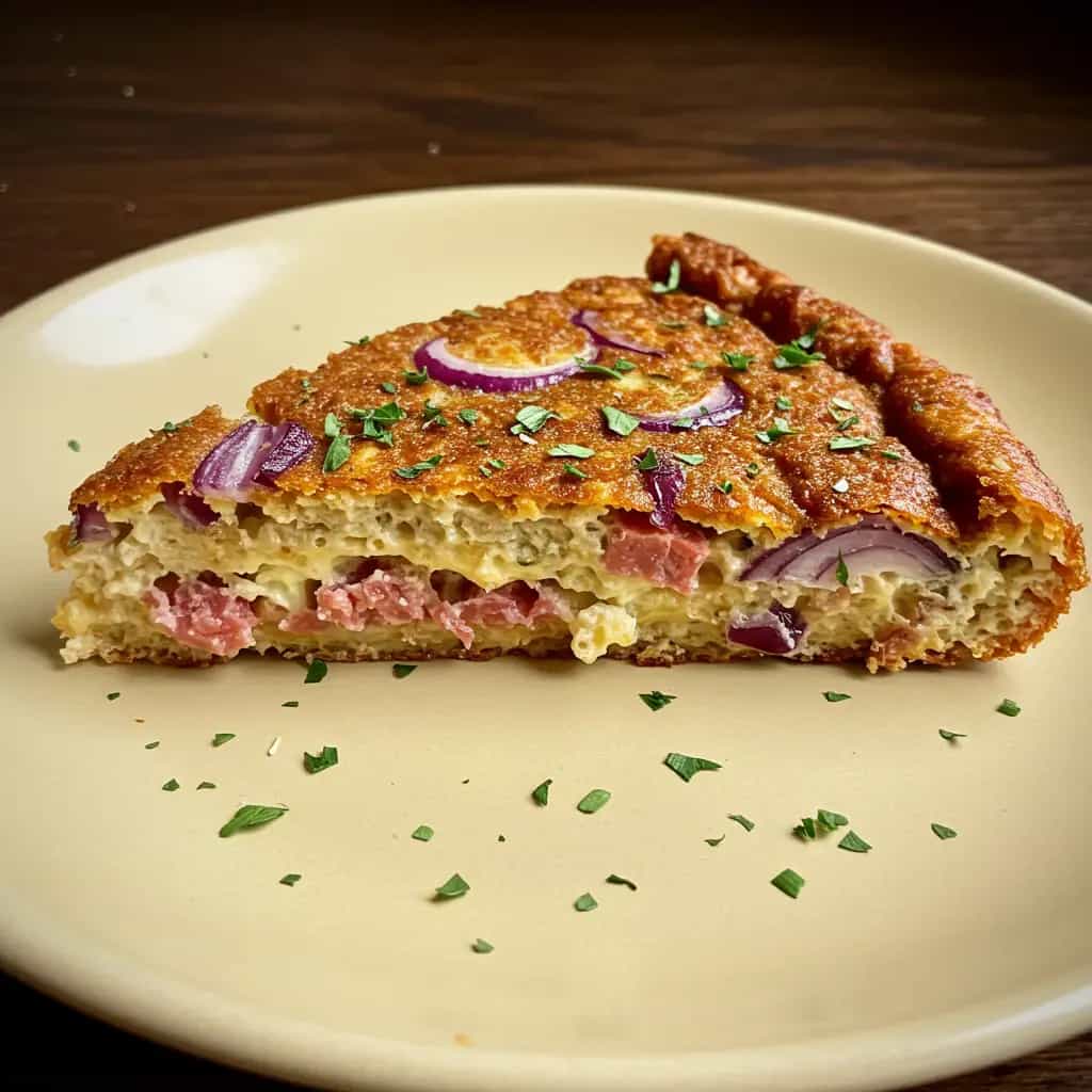 Rosti de Cebola Roxa com Calabresa