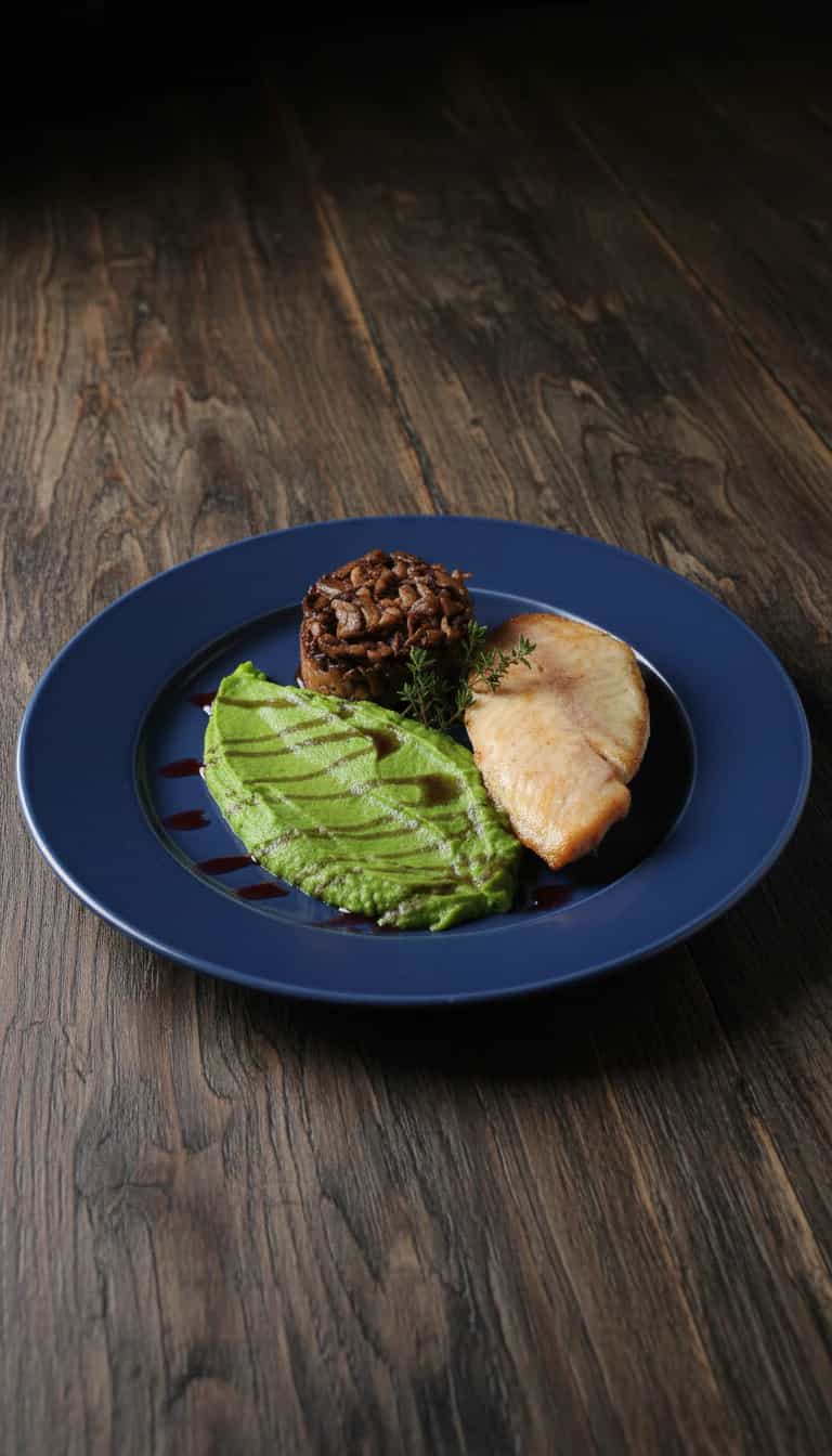 Saint Peter com Petit Gateau de Berinjela e Mousseline de Ervilha