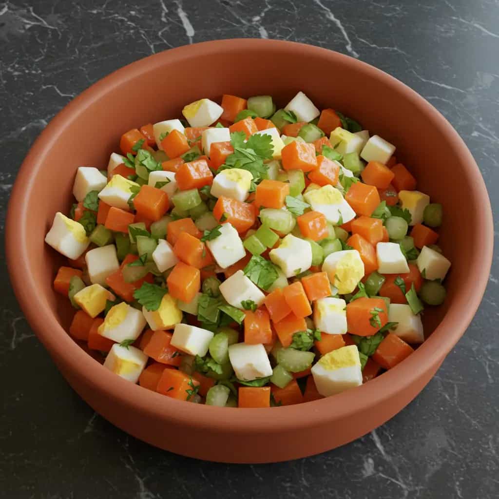 Salada Colorida de Legumes com Ovo