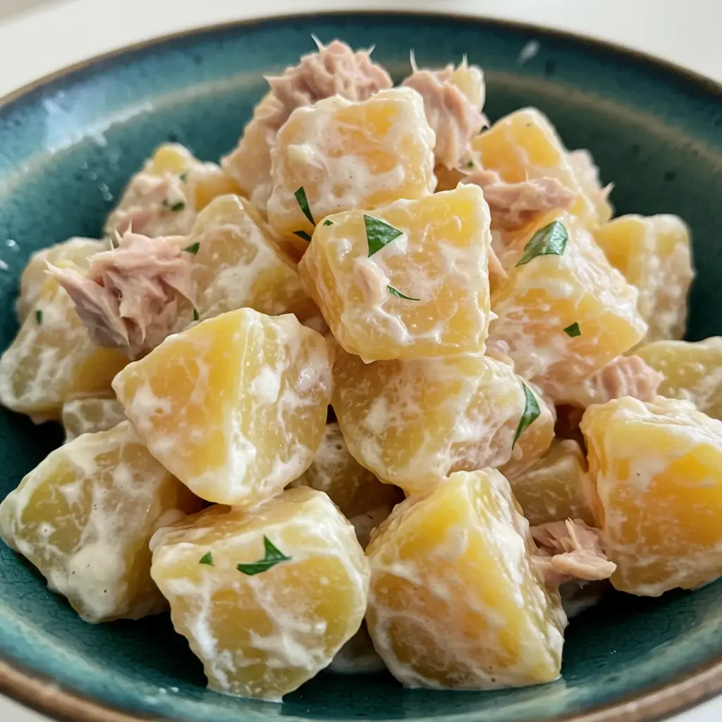 Salada de Batata-Doce com Atum e Maionese